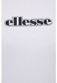 Ellesse t-shirt bawełniany kolor biały. Kolor: biały. Materiał: bawełna. Wzór: aplikacja #4