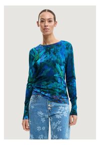Desigual Sweter JERS_SUECIA Zielony Casual Fit. Okazja: na co dzień. Kolor: zielony. Styl: casual #1