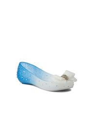 Baleriny Sca'viola 870 Blue, Niebieski/Biały, Silikon. Nosek buta: otwarty. Kolor: niebieski. Materiał: tworzywo sztuczne. Wzór: aplikacja. Sezon: lato. Obcas: na obcasie. Styl: elegancki. Wysokość obcasa: średni #1