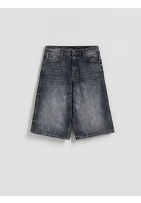Reserved - Jeansowe szorty baggy - jasnoszary. Kolor: szary. Materiał: jeans