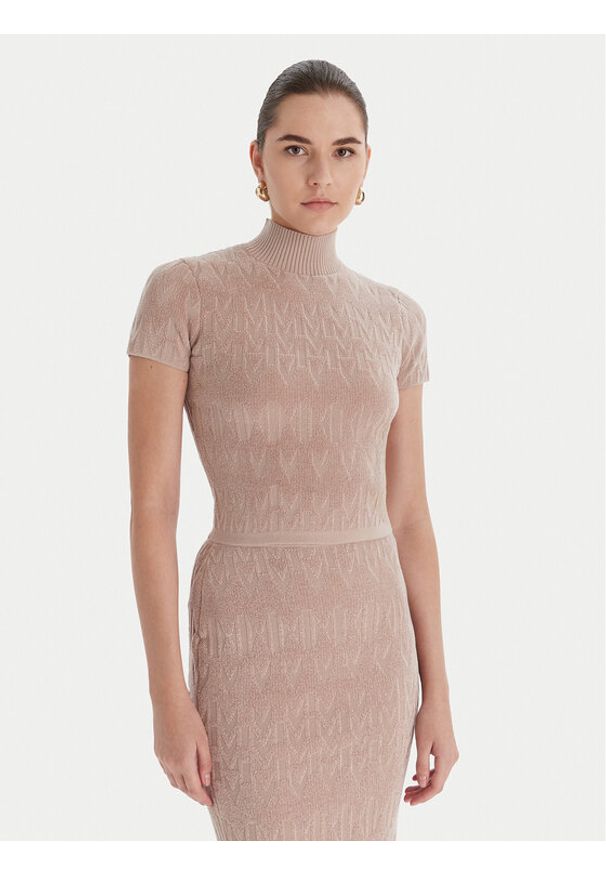 Marciano Guess Sweter 5BGR05 5661Z Beżowy Regular Fit. Kolor: beżowy. Materiał: syntetyk