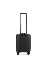 Wittchen - Walizka kabinowa z ABS-u delikatnie żłobiona. Kolor: czarny. Materiał: guma. Wzór: kolorowy #10