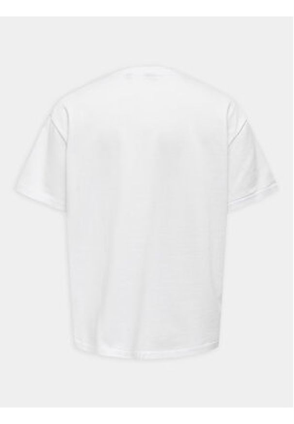 Only & Sons T-Shirt Millenium 22027787 Biały Oversize. Kolor: biały. Materiał: bawełna