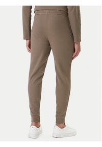 BOSS Spodnie dresowe Waffle 50535878 Brązowy Regular Fit. Kolor: brązowy. Materiał: bawełna, syntetyk #4