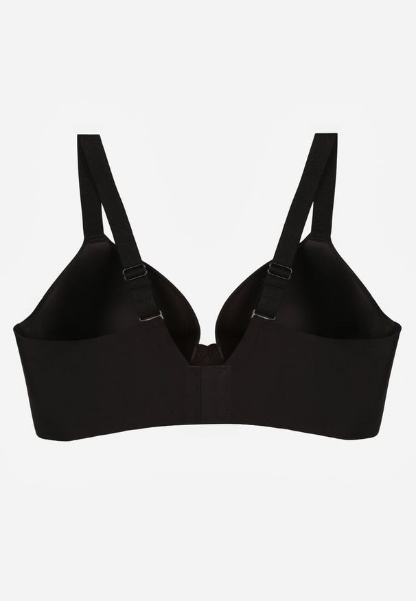 Renee - Czarny Klasyczny Biustonosz o Gładkiej Fakturze Adriaros. Kolor: czarny. Wzór: gładki