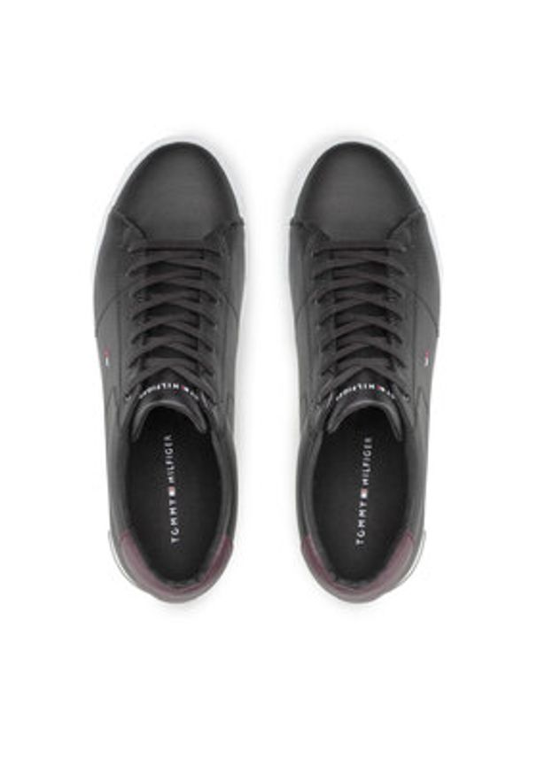 TOMMY HILFIGER - Tommy Hilfiger Sneakersy Essential Leather Detail Vulc FM0FM04047 Czarny. Kolor: czarny. Materiał: skóra