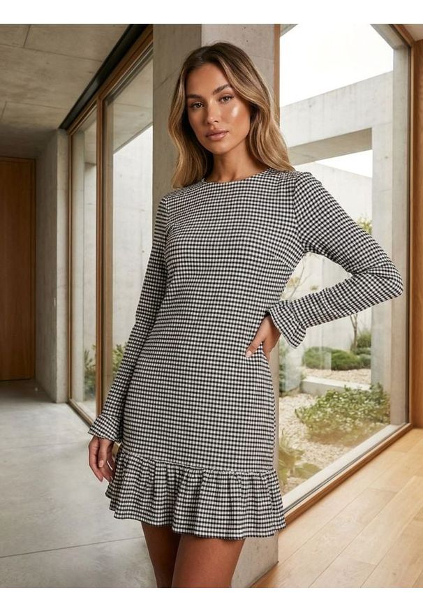 Sinsay - Sukienka w kratę midi - wielobarwny. Długość: midi