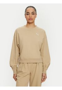 Puma Bluza Her 676004 Beżowy Regular Fit. Kolor: beżowy. Materiał: bawełna, syntetyk