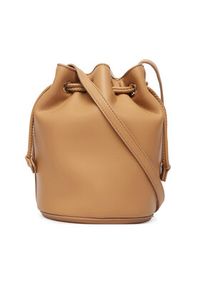 Calvin Klein Torebka Bold Ck Small LV04F3640G Beżowy. Kolor: beżowy. Materiał: skórzane #5