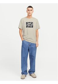 Jack & Jones - Jack&Jones T-Shirt Colton 12268439 Beżowy Standard Fit. Kolor: beżowy. Materiał: bawełna