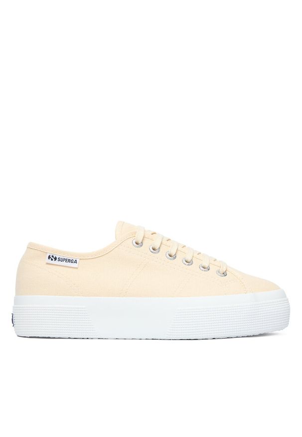 Tenisówki Superga. Kolor: beżowy. Obcas: na platformie