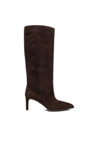 Gino Rossi - GINO ROSSI Kozaki EO-SLT2301-1601-2 Brązowy. Kolor: brązowy. Materiał: zamsz, skóra #1