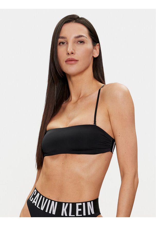 Calvin Klein Underwear Biustonosz top 000QF7630E Czarny. Kolor: czarny. Materiał: syntetyk