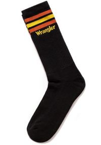 Wrangler - WRANGLER 25 PACKS HIGH SOCKS BLACK W0Z78UT01. Wzór: kolorowy, nadruk #5