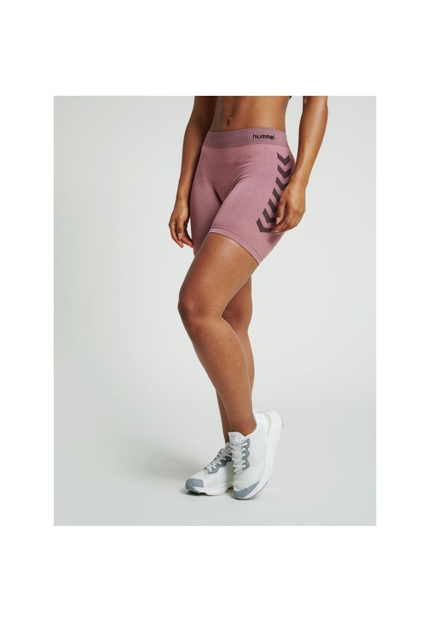 Damskie Spodenki treningowe kompresyjne Hummel hmlfirst. Kolor: czarny, różowy, wielokolorowy. Sport: fitness