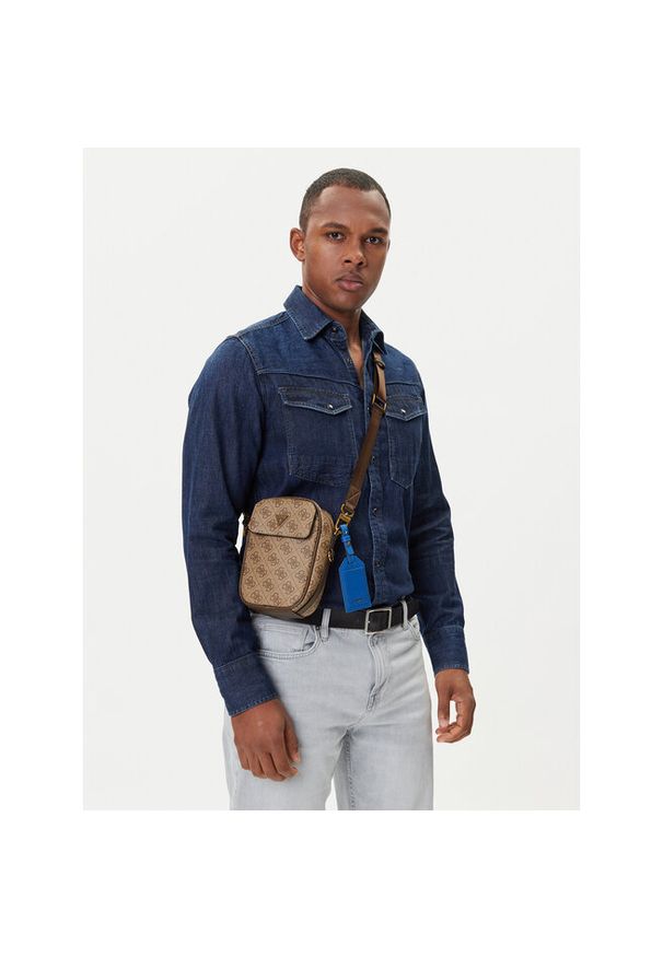 Saszetka Guess. Kolor: brązowy