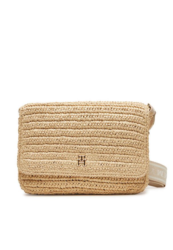 TOMMY HILFIGER - Tommy Hilfiger Torebka Spring Logo Conv Crossover AW0AW17224 Beżowy. Kolor: beżowy