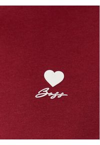 BOSS T-Shirt C_Esogo_3 50545288 Bordowy Regular Fit. Kolor: czerwony. Materiał: bawełna #4