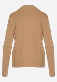 Born2be - Ciemnobeżowy Gładki Sweter z Półgolfem w Stylu Casual Unallia. Okazja: na co dzień. Kolor: beżowy. Materiał: jeans. Długość rękawa: długi rękaw. Długość: długie. Wzór: gładki. Styl: casual #5