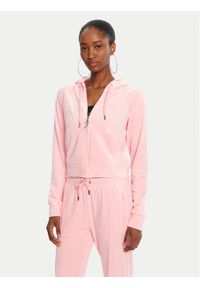 Juicy Couture Bluza Madison JCWA122001 Różowy Slim Fit. Kolor: różowy. Materiał: syntetyk