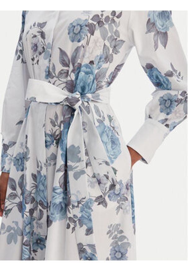 Marella Sukienka koszulowa Formica 2613221161 Błękitny Regular Fit. Kolor: niebieski. Materiał: bawełna. Typ sukienki: koszulowe