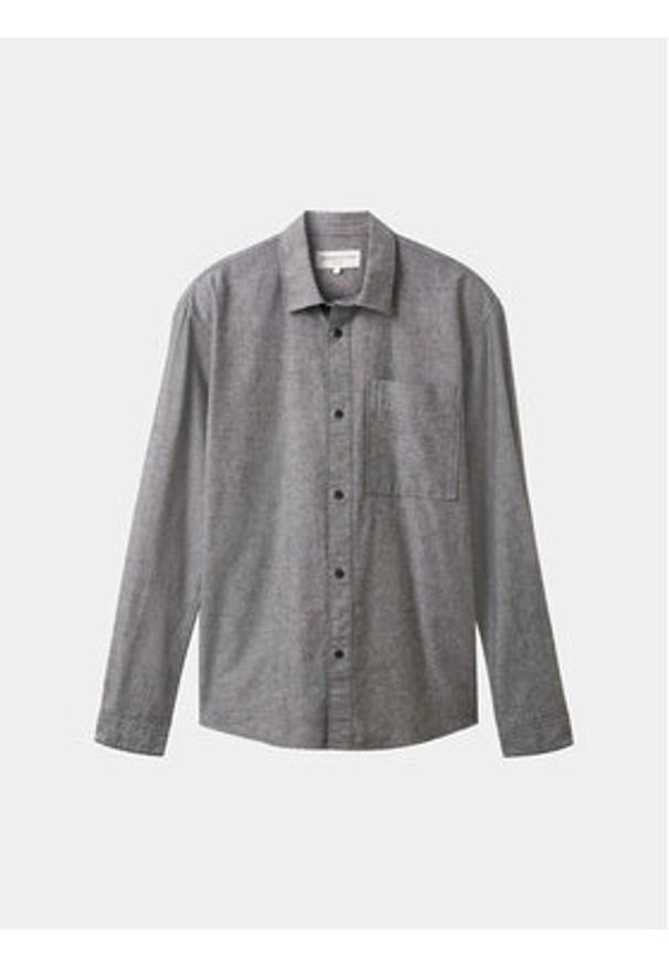 Tom Tailor Denim Koszula 1037473 Szary Regular Fit. Kolor: szary. Materiał: bawełna
