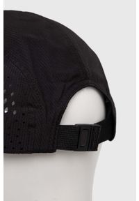 adidas Performance czapka z daszkiem kolor czarny gładka. Kolor: czarny. Materiał: tkanina, skóra, materiał. Wzór: gładki #3