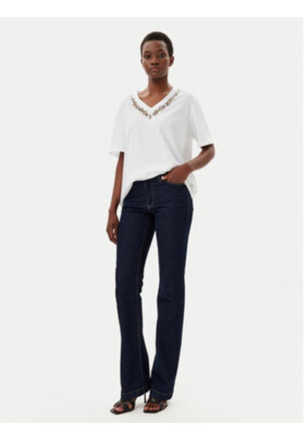 Liu Jo T-Shirt WA5146 JS923 Biały Regular Fit. Kolor: biały. Materiał: bawełna