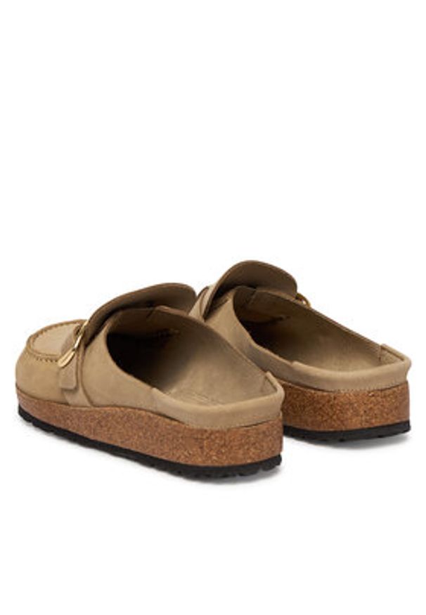 Birkenstock Klapki Buckley 1030443 Beżowy. Kolor: beżowy. Materiał: skóra