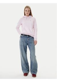 Tommy Jeans Bluza Flag DW0DW19958 Różowy Regular Fit. Kolor: różowy. Materiał: bawełna #5