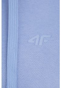 4f - 4F bluza damska z kapturem gładka. Okazja: na co dzień. Typ kołnierza: kaptur. Kolor: niebieski. Materiał: materiał. Wzór: gładki. Styl: casual #3