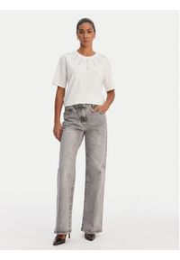 Morgan T-Shirt 261-DOURRA Biały Straight Fit. Kolor: biały. Materiał: syntetyk #2