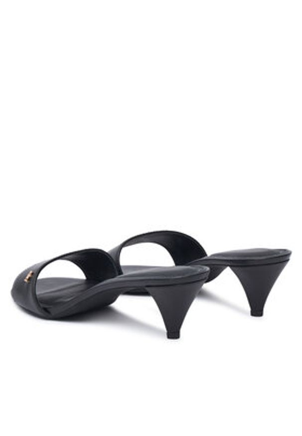 TOMMY HILFIGER - Tommy Hilfiger Klapki Th Mid Mule FW0FW09508 Czarny. Kolor: czarny. Materiał: skóra