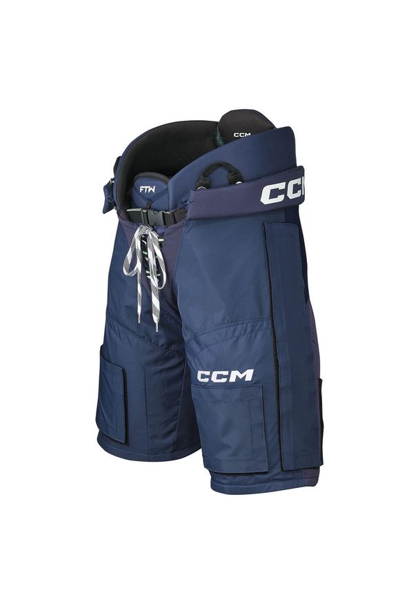 CCM - Spodnie do hokeja na lodzie damskie Jetspeed FTW – rzep – niebieskie – rozmiar M. Kolor: niebieski. Długość: długie