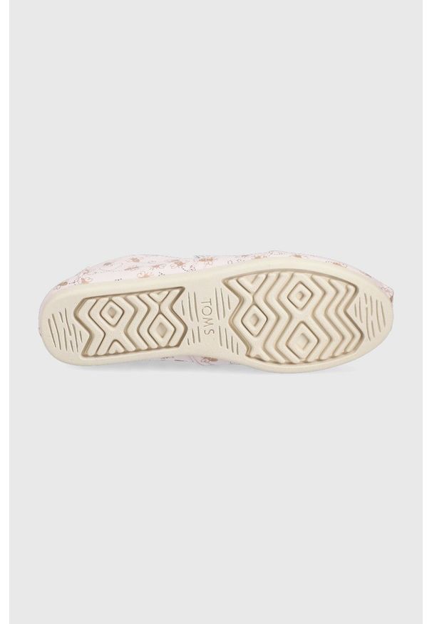 Toms espadryle Alpargata kolor różowy. Nosek buta: okrągły. Kolor: różowy. Materiał: materiał
