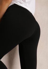 Renee - Czarne Legginsy Cirino. Okazja: na co dzień. Kolor: czarny. Materiał: bawełna. Styl: elegancki, casual #3