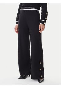Liu Jo Spodnie dzianinowe TF5252 MS59L Czarny Regular Fit. Kolor: czarny. Materiał: syntetyk #1