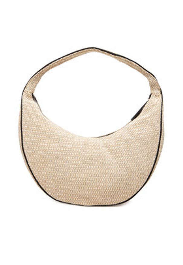 Calvin Klein Torebka Pinched Raffia Large Shoulder Ba LV04F3060G Beżowy. Kolor: beżowy