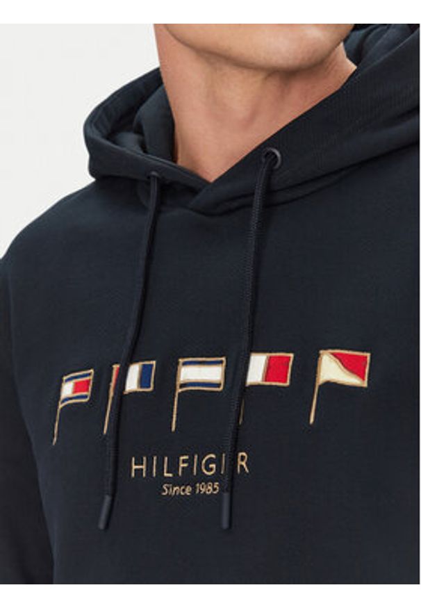 TOMMY HILFIGER - Tommy Hilfiger Bluza Multi Flags MW0MW38666 Granatowy Regular Fit. Kolor: niebieski. Materiał: bawełna