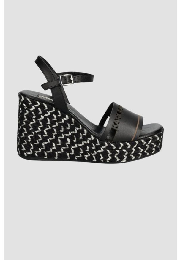 Karl Lagerfeld - KARL LAGERFELD Czarne sandały Gable, Rozmiar 39. Kolor: czarny