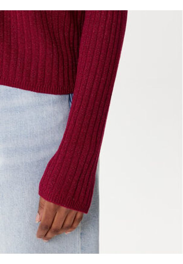 Morgan Kardigan 252-MIZOR Czerwony Slim Fit. Kolor: czerwony. Materiał: wiskoza