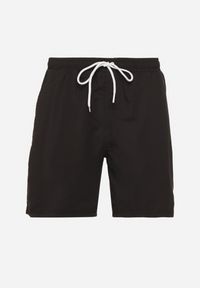 Born2be - Czarne Gładkie Szorty Bermudy z Kieszeniami Uliritia. Okazja: na co dzień. Kolor: czarny. Materiał: len. Wzór: gładki. Sezon: lato, wiosna. Styl: casual