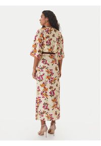 SIMONA CORSELLINI - Simona Corsellini Sukienka letnia P26CPAB01901 Écru. Materiał: wiskoza. Sezon: lato #4