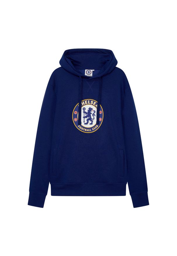 CHELSEA - Chelsea bluza z kapturem dla dorośli. Typ kołnierza: kaptur. Kolor: niebieski. Sport: piłka nożna