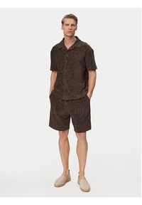 JOOP! Jeans Koszula Moana 30101962 Brązowy ciemny Regular Fit. Kolor: brązowy. Materiał: syntetyk #5