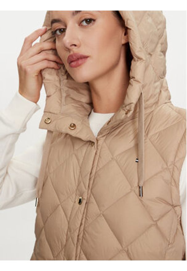TOMMY HILFIGER - Tommy Hilfiger Bezrękawnik Classic WW0WW42463 Beżowy Regular Fit. Kolor: beżowy. Materiał: syntetyk. Długość rękawa: bez rękawów