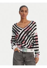 Desigual Sweter 26SWJF01 Kolorowy Regular Fit. Materiał: syntetyk. Wzór: kolorowy #1
