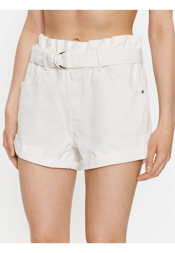 Glamorous Szorty jeansowe CK6957 Biały Regular Fit. Kolor: biały. Materiał: bawełna