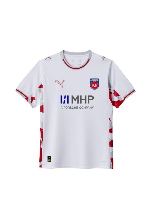 Puma - Męska trzecia koszulka FC Heidenheim 25/26 PUMA White Cool Light Gray. Kolor: szary, biały, wielokolorowy. Sport: piłka nożna