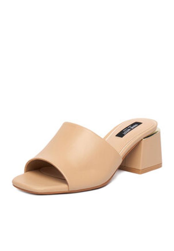 Nine West Klapki CEO-6223-9 Beżowy. Kolor: beżowy. Materiał: skóra